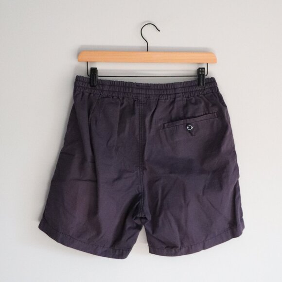 J. Crew Mens Blue S Cotton Dock Pull‎ On Flat Front Elastic Comfy Outdoor Shorts - Picture 2 of 9
